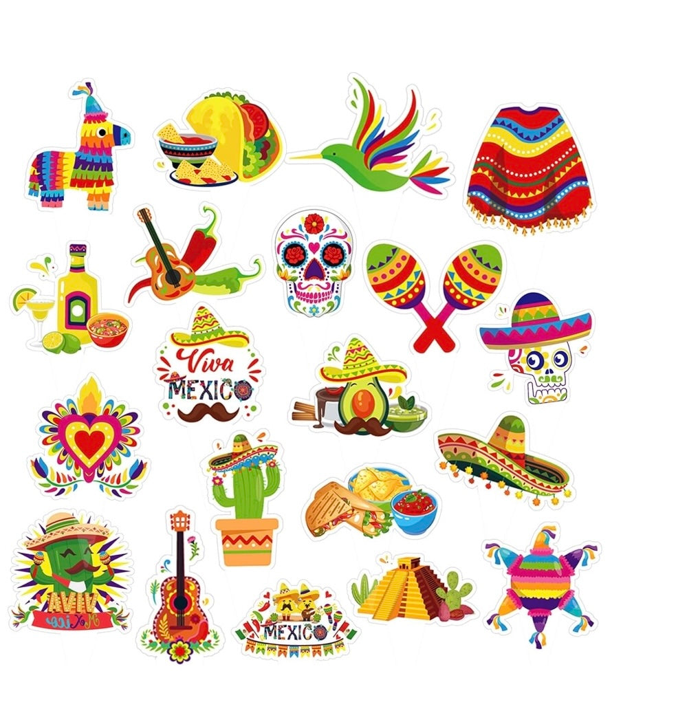 Cinco de Mayo Cupcake Toppers
