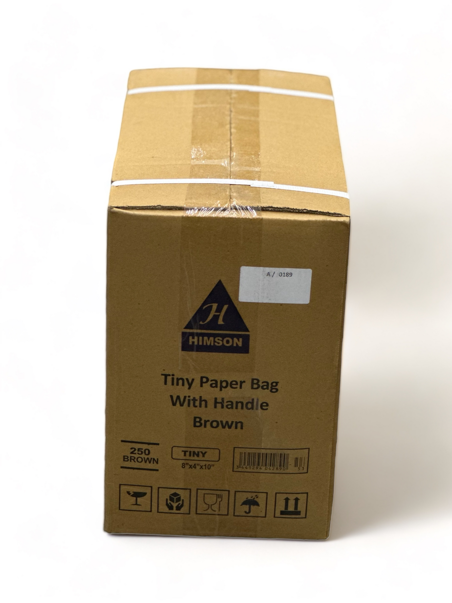 Tiny Kraft Handle Bag - 8x 4x 10.6 Inch - 250 Qty