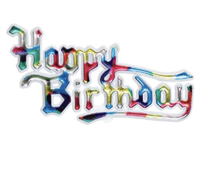 Happy Birthday Rainbow Plaques - 36 Pieces
