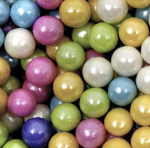 Rainbow Sugar Pearls 8mm 1 LB