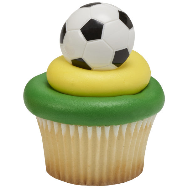 DecoPac Soccer Ball Cupcake Rings 144pc Bag