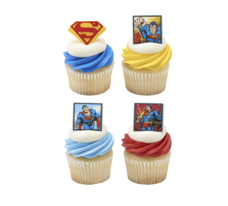DecoPac Superman Cupcake Rings - 72 Pieces