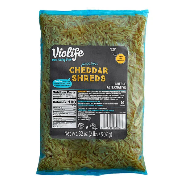 Violife Vegan Cheddar Shreds 5 - 2 lb
