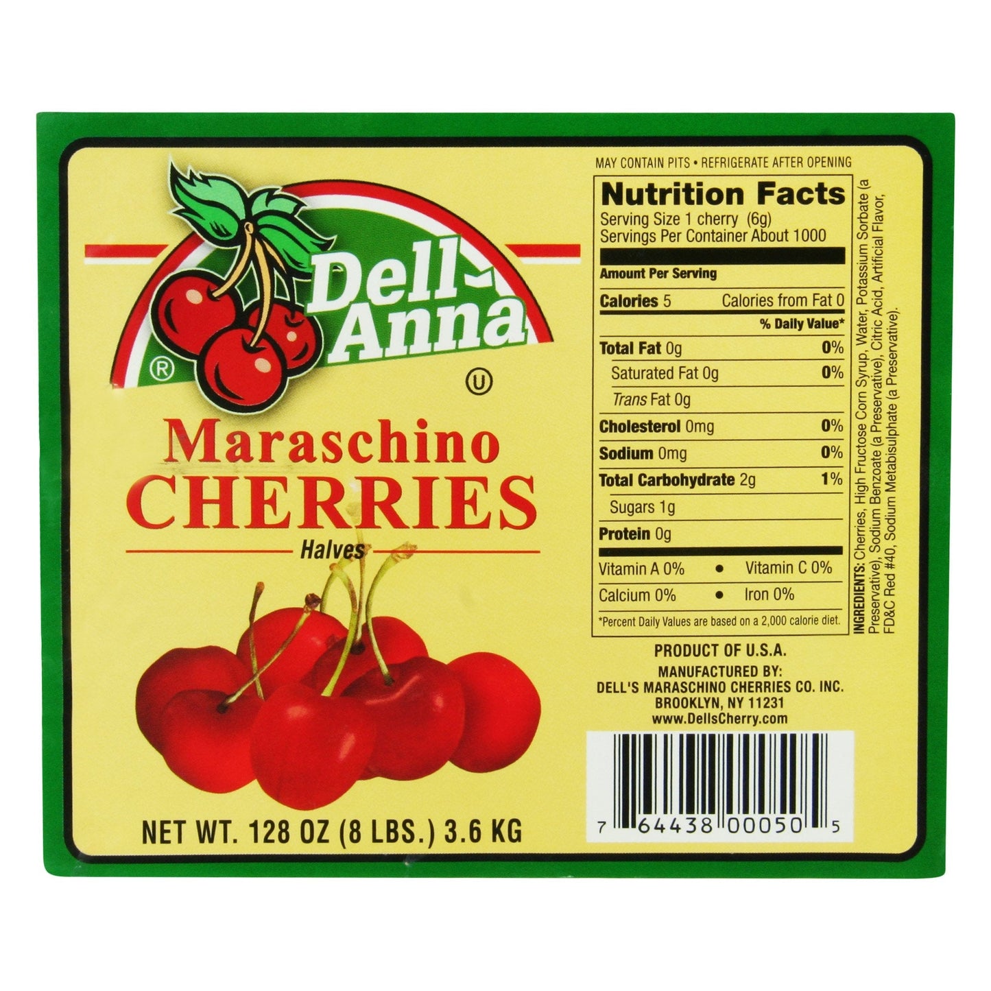 Maraschino Cherries Halves 4/1 gal