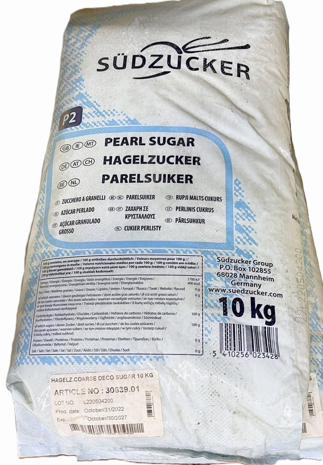 A&S Pearl Sugar Hagelzucker 22lb