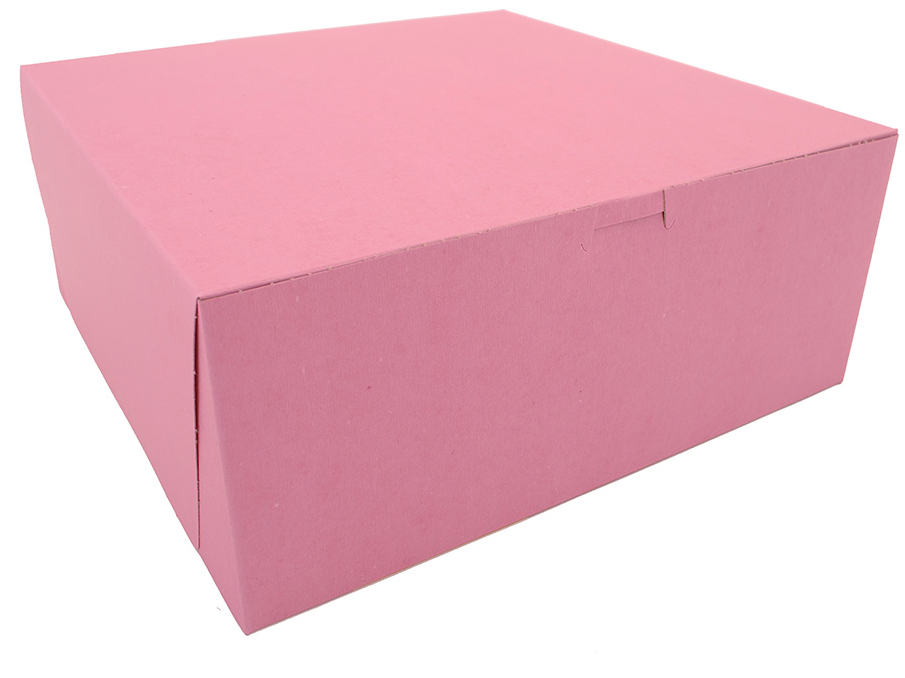 12X12X5 Pink Non-Window Bakery Boxes