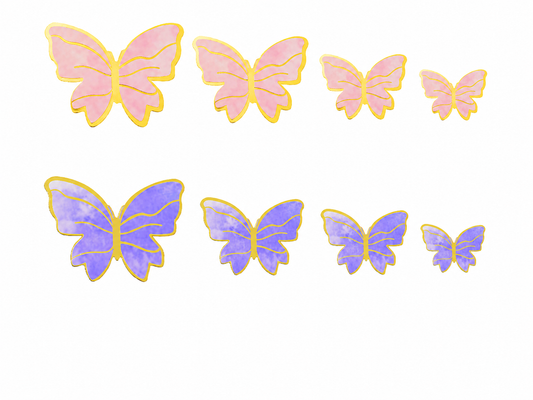 Cupcake Topper PinkPurple Butterfly 60 PCS