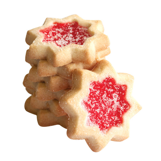 Cherry Snowflake Cookies