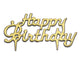 Happy Birthday Gold PL. Script 72 PCS