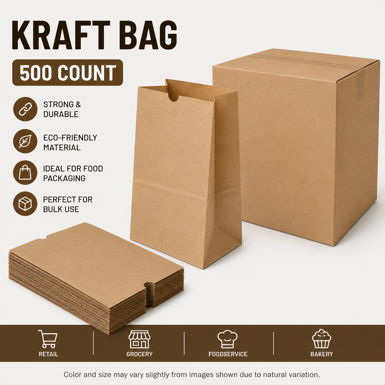 10 lb Kraft Bag - 500 Count