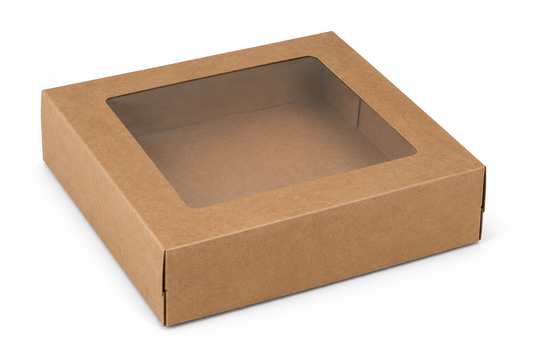 10X10X2.5 Kraft Window Box 24233K