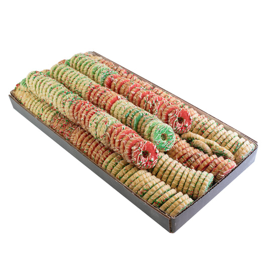 Christmas Mini Shortbread Wreath Cookies