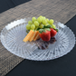 8" Round Crystal Scalloped Tray - 50 Qty