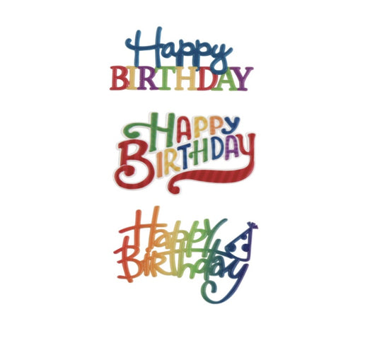 DecoPac Happy Birthday LayOn Assortment 24 PCS