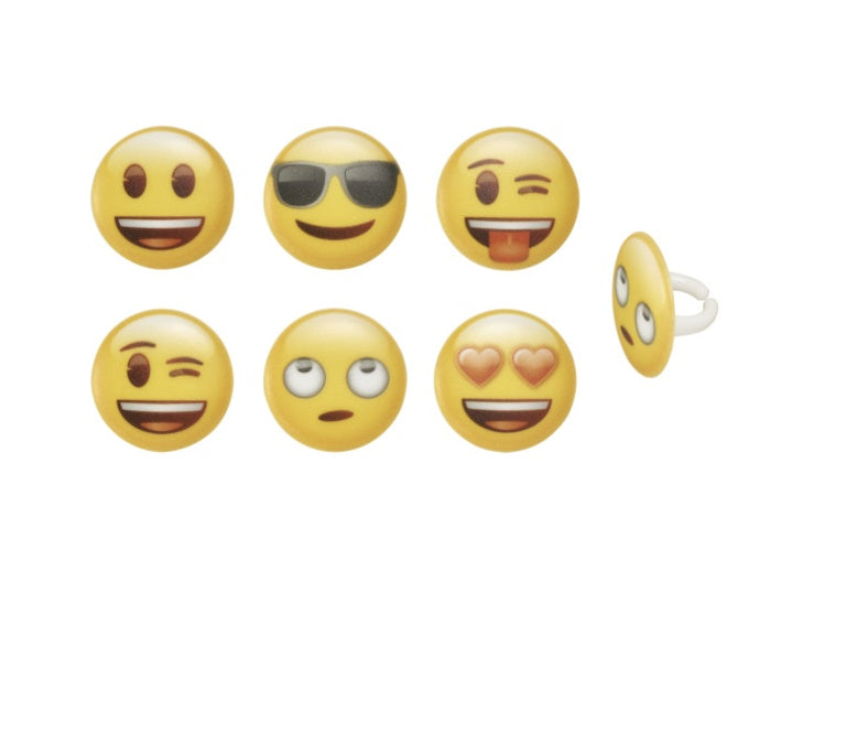 DecoPac Emoji Mood Assortment Rings 144 PCS