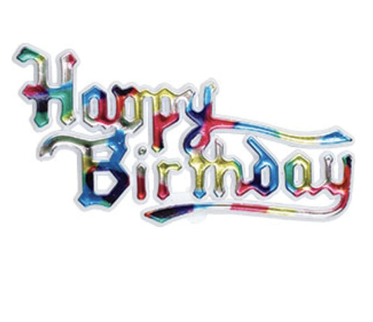 Happy Birthday Rainbow Plaques - 36 Pieces