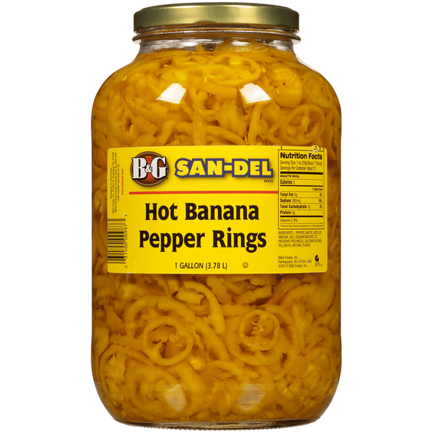 Peppers Banana Hot Sliced Rings 4/1 GAL