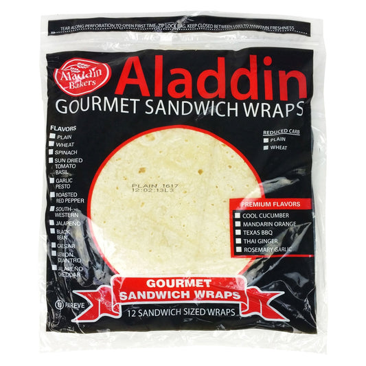 Gourmet Sandwich Wraps Plain - 6 bags/12 per bag