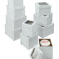 White E-Flue 8 X 8 X 8 Window Cake Box