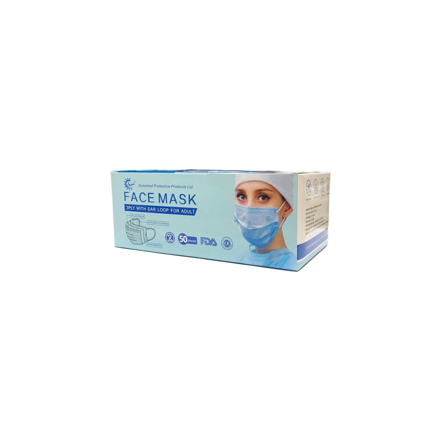 Face Masks Earloop 3PLY  (50 Pack)